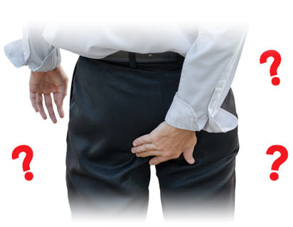 person from behind with their hand on the booty, from the blog "do I have hemorrhoids"